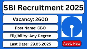 SBI CBO Recruitment 2025