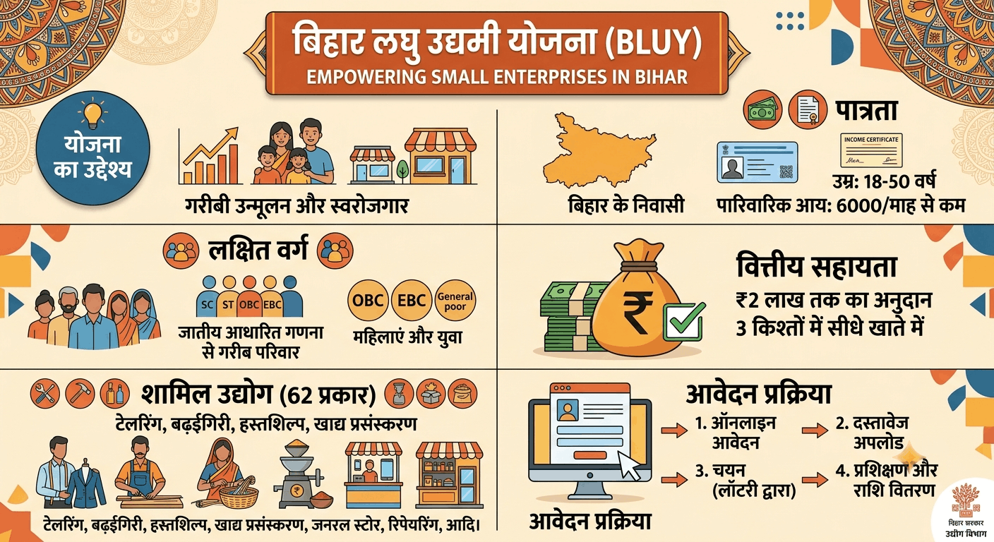 BLUY बनाम Mukhyamantri Udyami Yojana (MMUY) — अंतर समझें