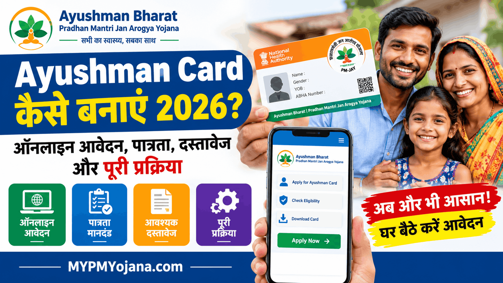 Ayushman Card Kaise Banaye 2026 Online Apply, Eligibility, Documents