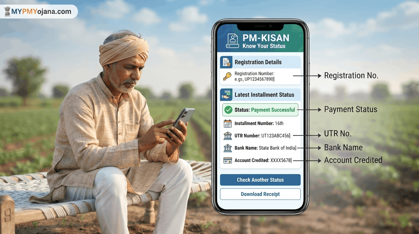 PM Kisan payment status और UTR details check करने की प्रक्रिया