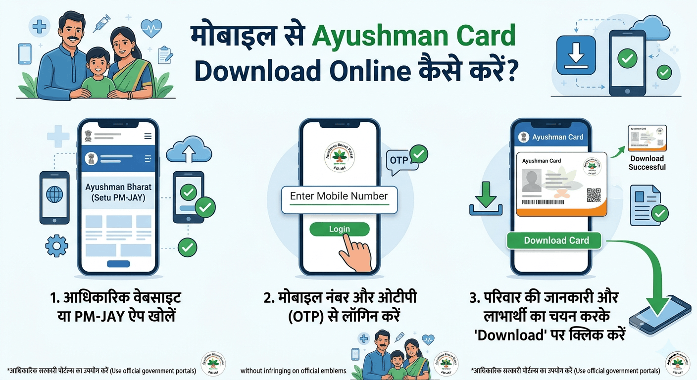 मोबाइल से Ayushman Card Download Online कैसे करें